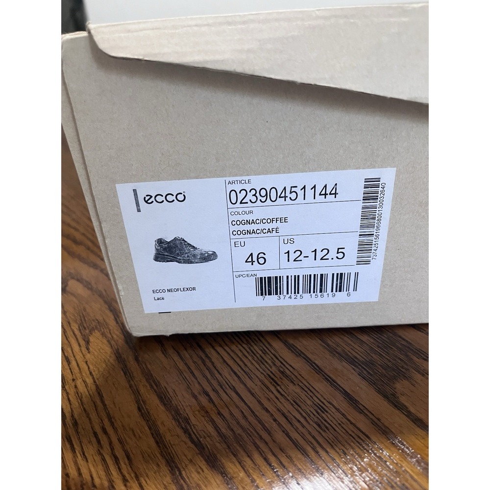 ECCO Light Neoflexor Shock Point Black Leather Lace Up Comfort Shoes 46, 12-12.5 - Picture 10 of 10